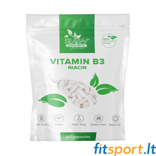 Toorpulbrid Niatsiin (vitamiin B3) 60 kapslit. 